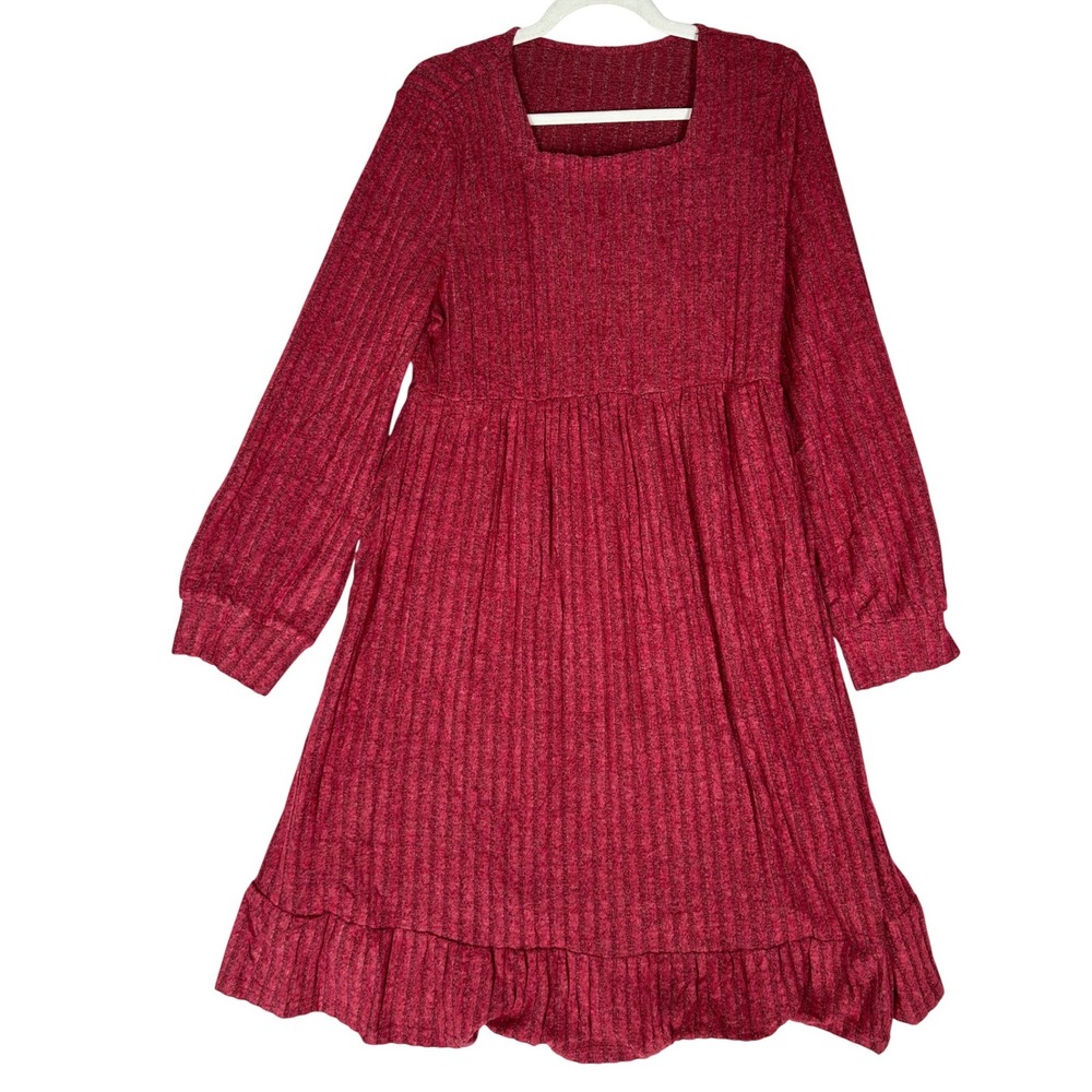 Yesfashion‎ Kohl's Wine Red Long Sleeve Sweater Dress So Soft Women's Medium NWT
